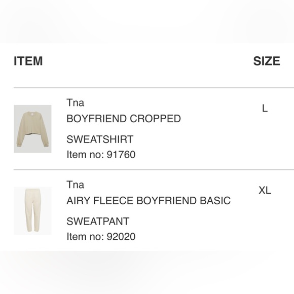 Aritzia TNA Sweatsuit Set - Mullein - Picture 2 of 12